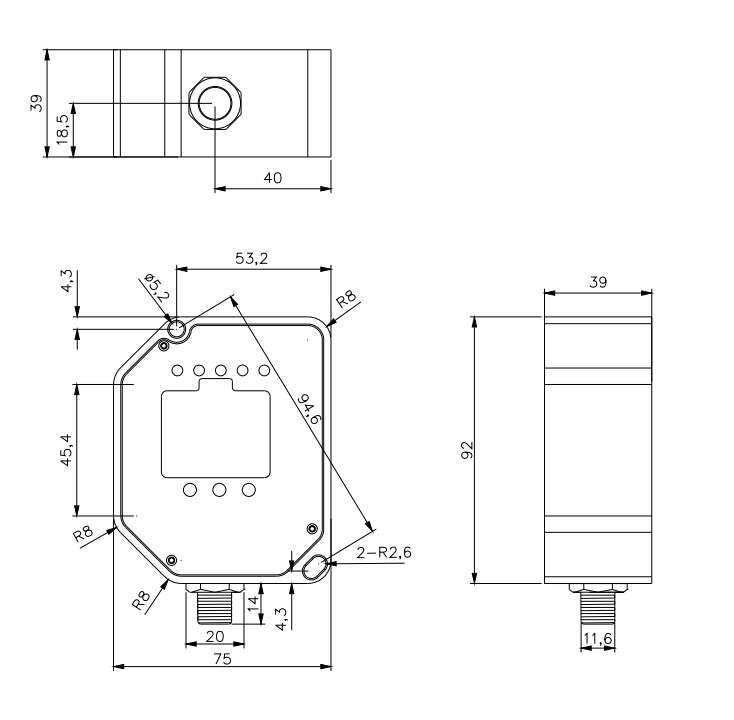 激光測(cè)距尺寸圖 激光測(cè)距尺寸圖
