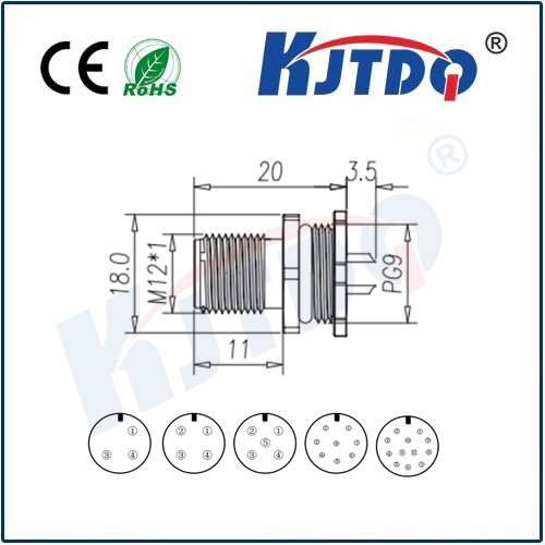 M12連接器 A型-法蘭插座系列 開孔M16*1.5mm